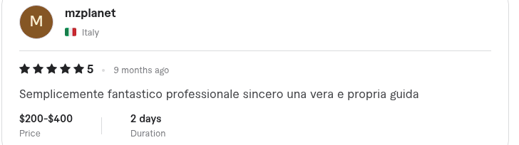 Fiverr review from mzplanet